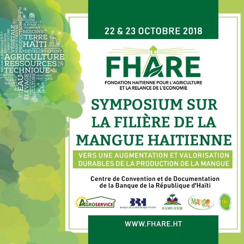 fhare_ht's tweet photo. La @fhare_ht organise son 1er Symposium sur la filière de la mangue haitienne les 22 &amp; 23 octobre au Centre de Convention de la @BRHHaiti - conviant experts nationaux et internationaux pour promouvoir une augmentation et une valorisation durables de la production de la mangue. https://t.co/tGXCohc2Fv