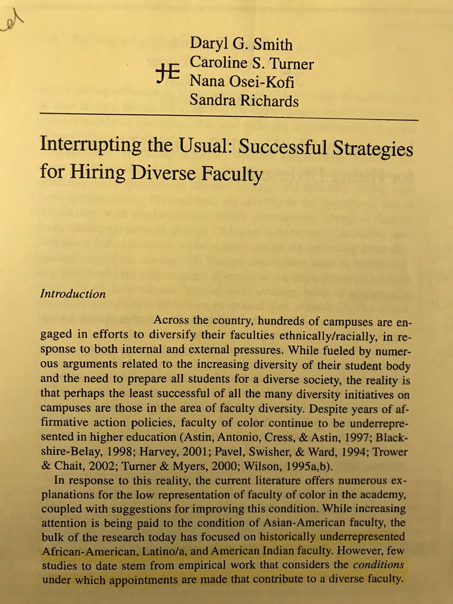 HigherEdwithBtz's tweet image. Good morning happy #CSAM18 #day10 #diversity great article about the importance and the process of hiring diverse faculty