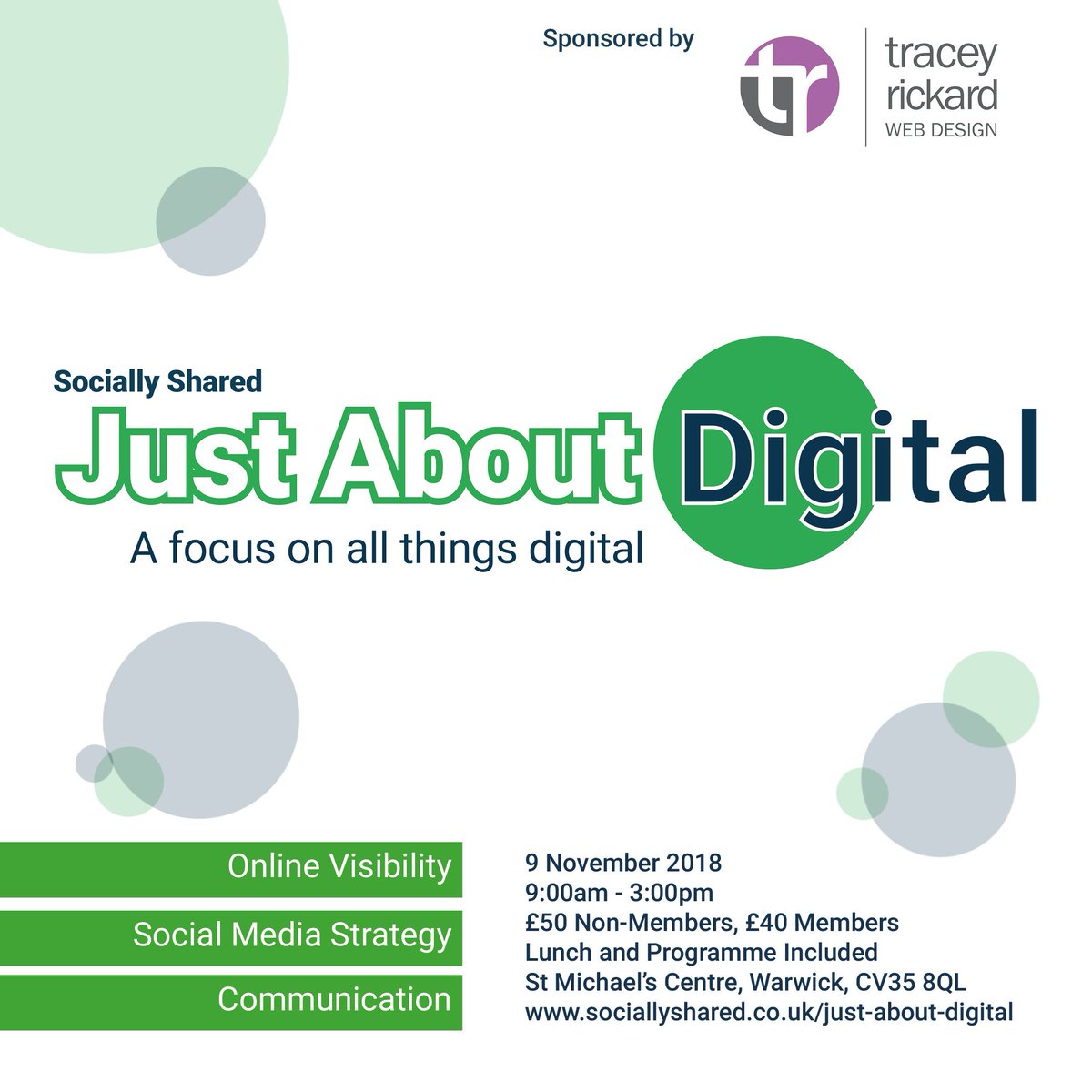 TreehouseSoc's tweet image. Do you help with the #digital side of your business, this event run by @socially_shared is for you. 
@orchard_bizdev talking about #communication
@traceyrickard on aspects of your website
and I'll be covering social media strategy. #leamingtonhour
sociallyshared.co.uk/just-about-dig…