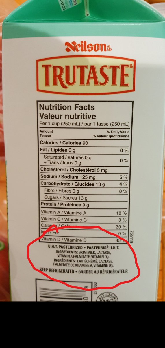 skim milk nutrition label skim milk nutrition label