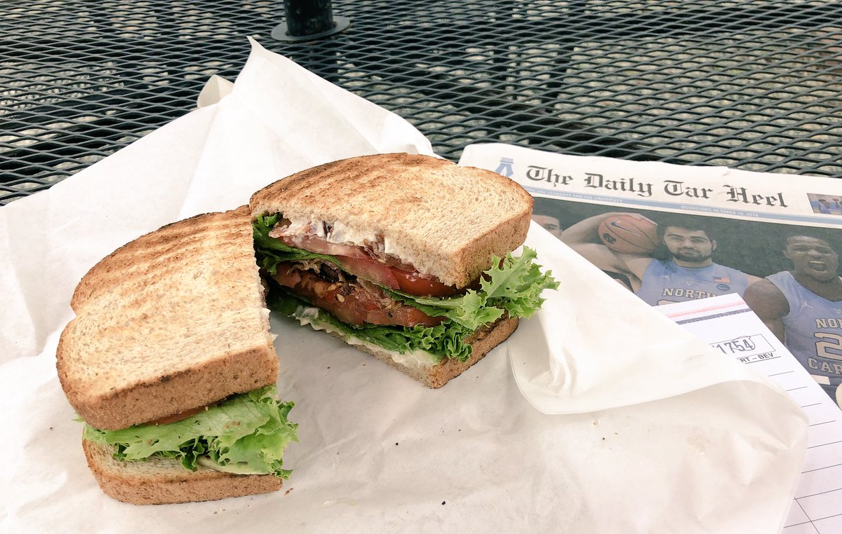 ellenmeder's tweet photo. But seriously... if you go to Chapel Hill and don’t pick up a #MerrittsStore BLT and a @dailytarheel, were you ever really in #ChapelHill at all? https://t.co/I4KHk1HmVY