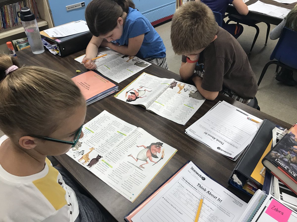 miller_teach3rd's tweet photo. After introducing theme through Disney songs, we looked for lessons in stories and matched them to themes. We then read our first play this year, the myth, Pandora’s Box. Ss enjoyed the magic and having their own part to read!  @MerwinMustangs @WestCler #WCconnects https://t.co/EsHRamqWT4