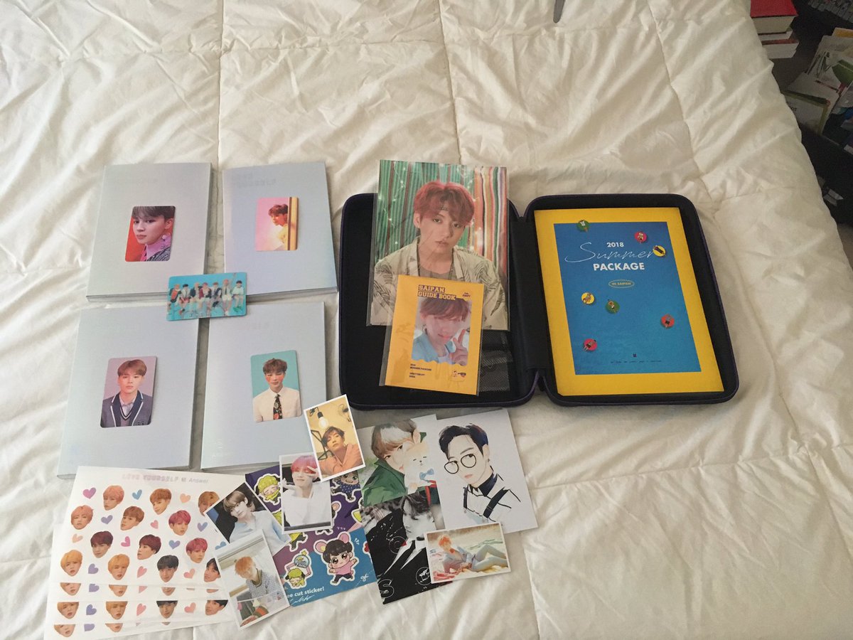 sftjmstan's tweet photo. i yelled when i opened this package - thank you so much @SANGUINETAE for managing these gos & thank you @yeo_bts & @fplt_studio for the beautiful fanart and freebies #skthgos https://t.co/NbnHVnNsal