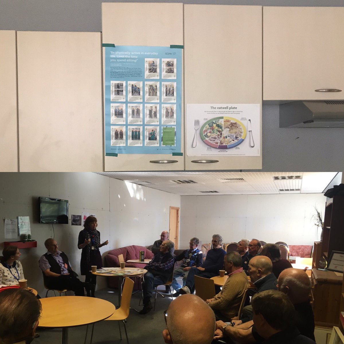 ScotCancerFnd's tweet image. Talking Cancer Prevention and screening with shedders in #Dundee @ScottishMSA never a quiet moment and great to see the #kettlecise poster in use