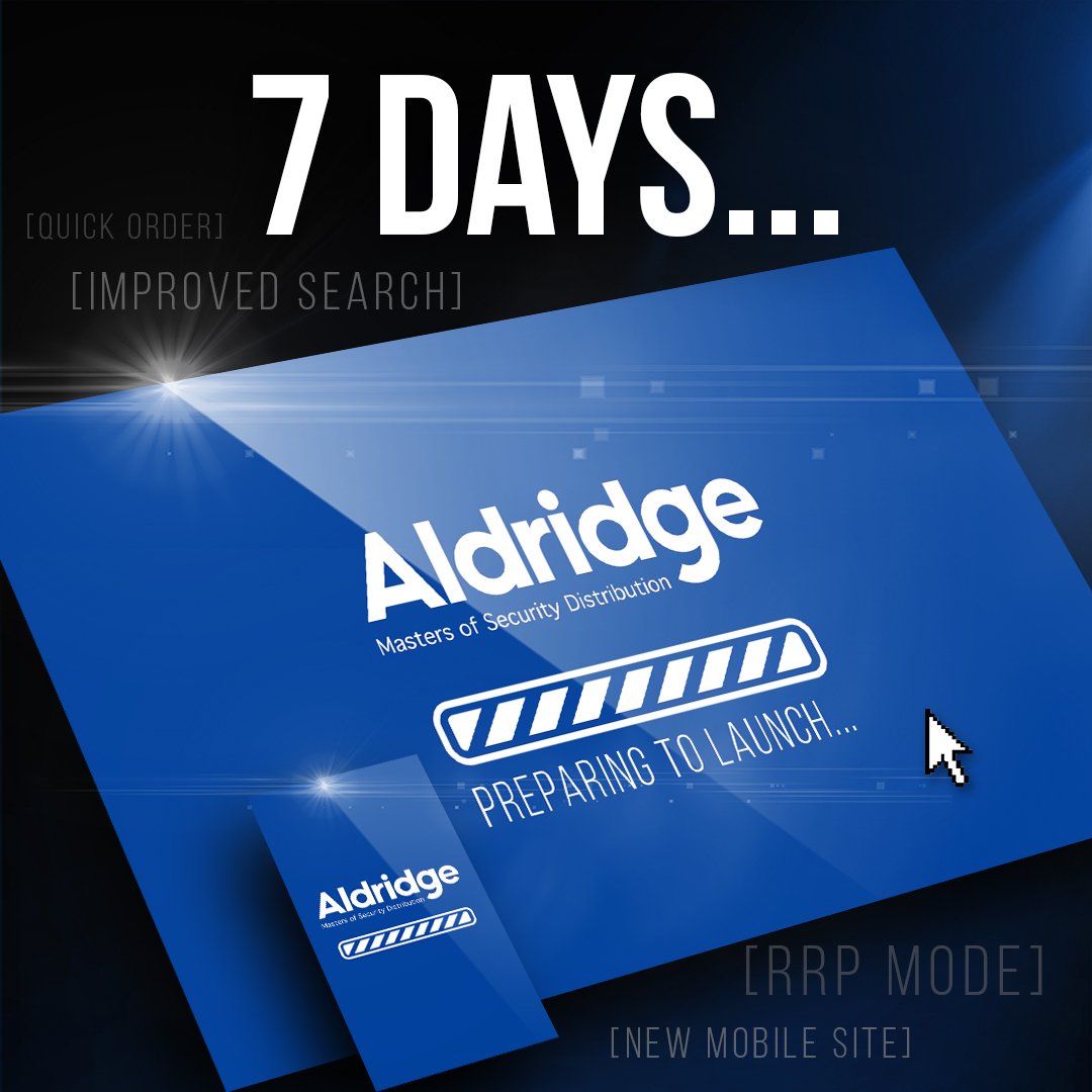 AldridgeSec's tweet photo. 7 Days until Launch...
#aldridgesecurity #mastersofsecuritydistribution https://t.co/dYTC7ke36J