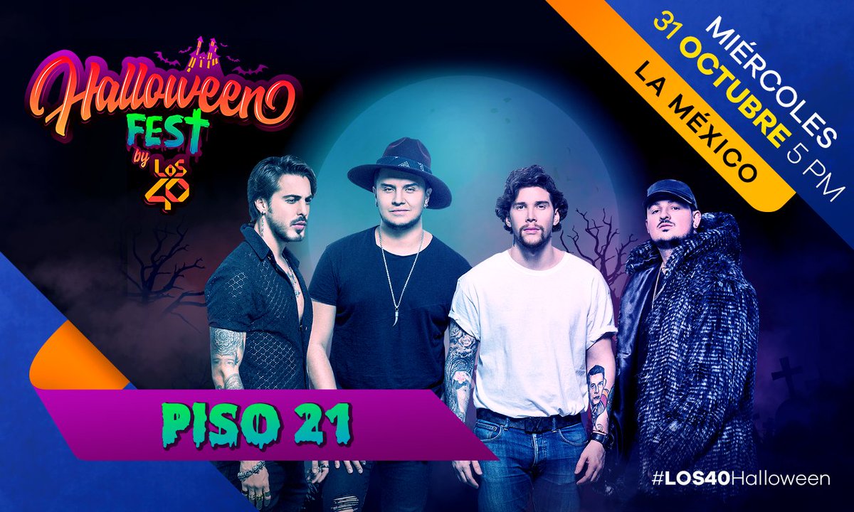 ¡Esto se va a poner buenísimo!
<a href="/piso21music/">Piso 21</a> artista confirmado de #LOS40Halloween 🎃

Tienes que vivir esta fiesta el 31 de octubre en La México! 👻😈 <a href="/los40mx/">LOS40 México®</a> Conoce todos los detalles ➡️ bit.ly/2Ofd1Yk