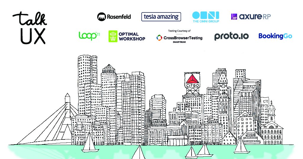 Talk_UX's tweet image. Thank you to our #TalkUX18 sponsors, @RosenfeldMedia, @teslaamazing, @OmniGroup, @axurerp, @Loop11, @optimalworkshop, @xbrowsertesting, @protoio, &amp;amp; #BookingGo. Join us on 10/18 for exclusive discounts &amp;amp; opportunities from our sponsors! bit.ly/2xSe4U9