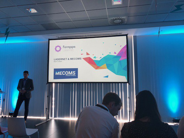 lasernetgroup's tweet photo. Day two of @MECOMS #Boost18! This time it was our very own Nick Collard presenting at the event. #MECOMS365 https://t.co/h9yv0JkGSB