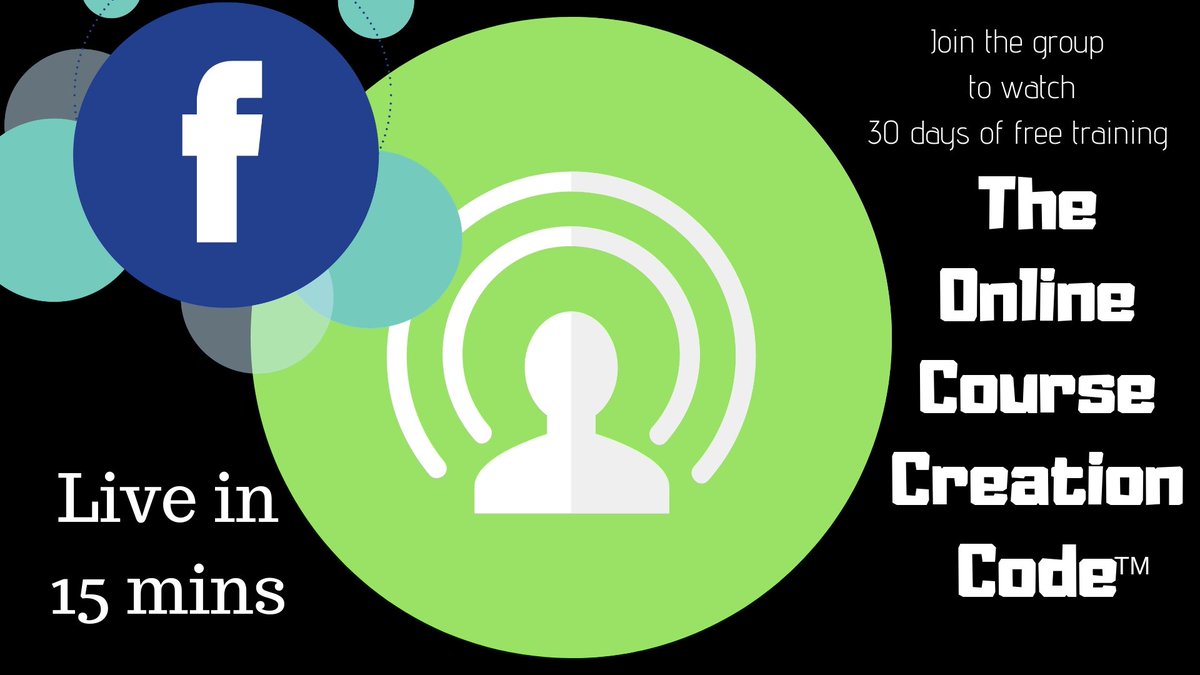 Getting ready for Going Live - 15 mins or so - The Online Course Creation Code Day 10 Just join the FB Group to watch facebook.com/groups/myexper…