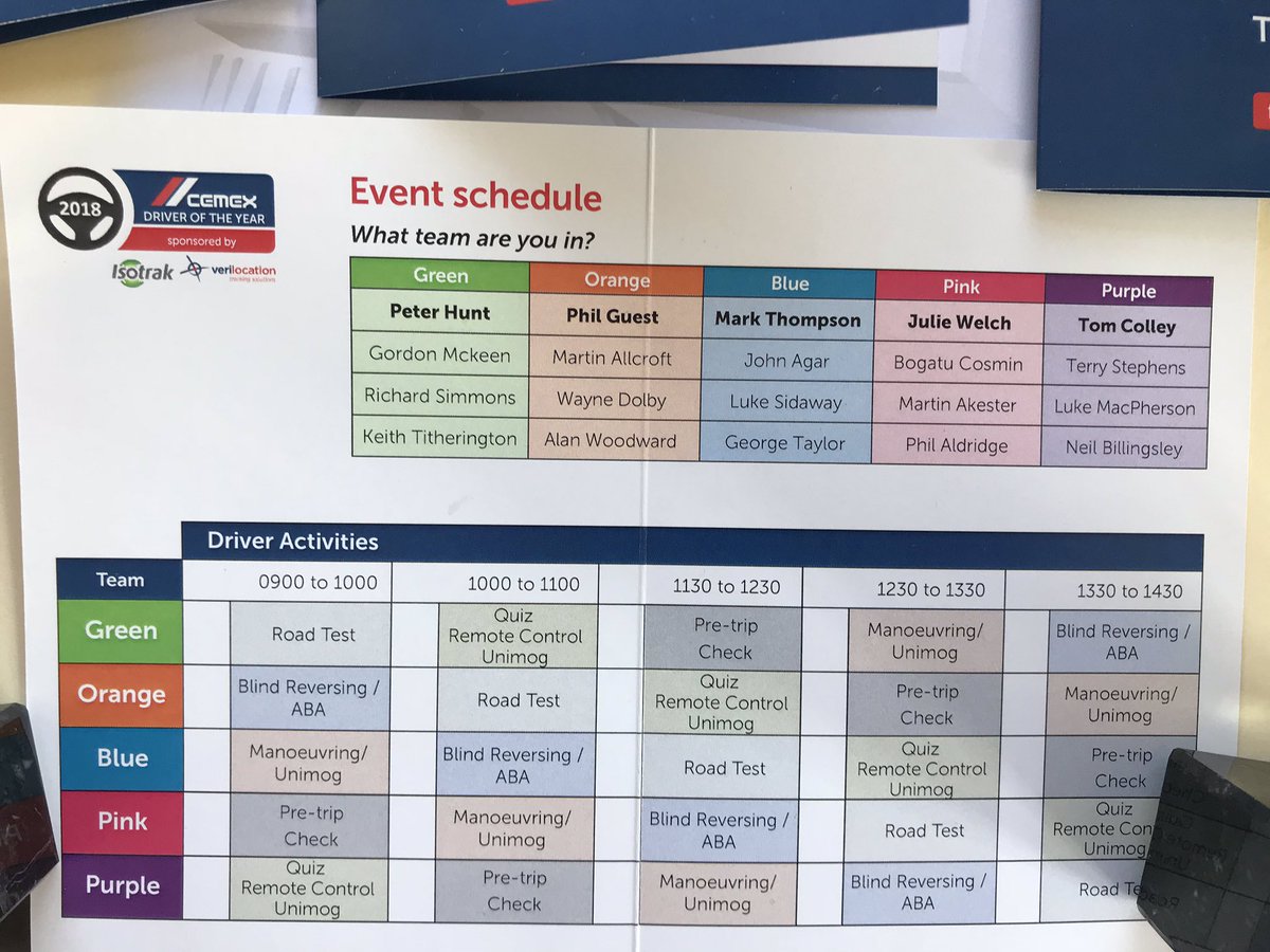 Cemex Logistics Driver of The Year 2018 , final preparations coming together. 
Finalists notified ✅
Venue and activities sorted✅
Prizes ✅
