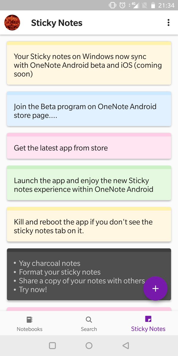 Afslut Hurtigt Kejserlig Amrita Rout on Twitter: "Howdy people, Your @stickynotes from Windows now  sync with OneNote Android Beta. Go try it now and absolutely let us know  your feedback!!!! We are so excited about