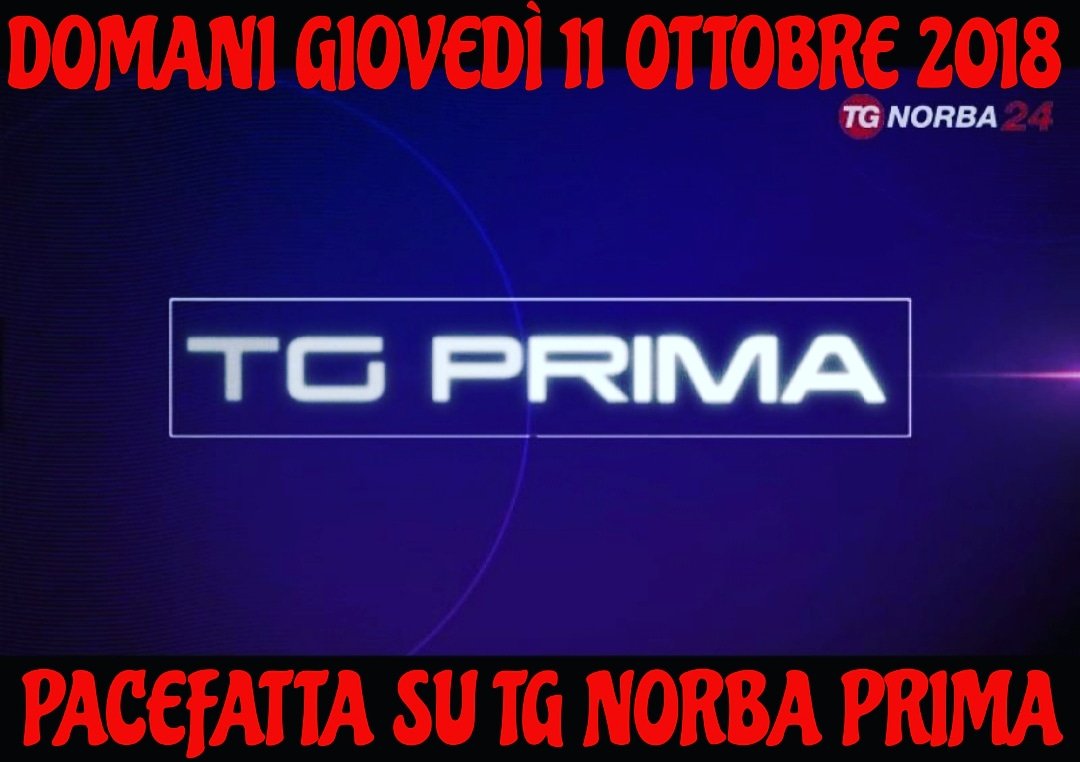 PacefattaC's tweet photo. Tg Prima ore 9.30 - 13.00 -17.40 -  20.30 - 22.00 Canale 180 del Digitale Terrestre e Canale 510 della piattaforma Sky. #palomo #pacefatta #hiphop #rap #reggaeton #telenorba #tgprima https://t.co/VRLDQhgubr
