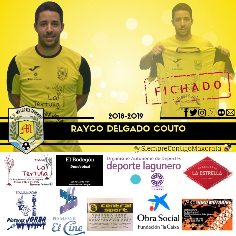 CDMaxorataTfe's tweet photo. 🏆 SÉNIOR

🎖️ 2° DIVISIÓN B

💣💥 #FICHAJE | Rayco D. Couto (@RaycoCouto10) se incorpora al CD Maxorata para la próxima campaña.

Gran jugador que destaca por su amplia experiencia en este deporte.

Te deseamos la mayor de las suertes 💪🏽.

¡Bienvenido a la familia Maxorata 🐝! https://t.co/csLtaRYAva