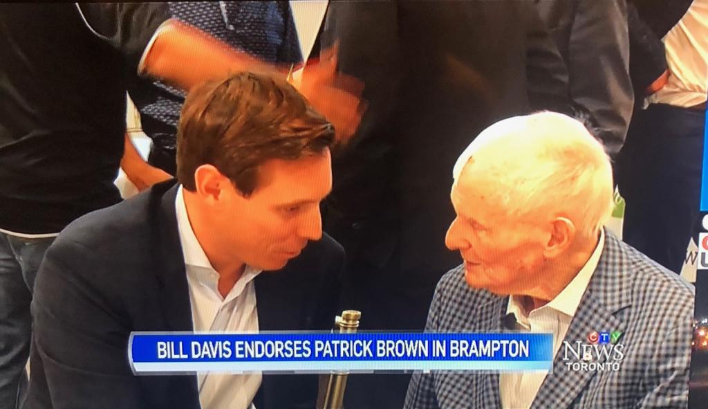 spaikin's tweet photo. A development of some significance in the @CityBrampton mayor's race. @patrickbrownont has won an endorsement from former premier @WilliamGDavisPC #onpoli #Brampton https://t.co/b1fdVHAuTs