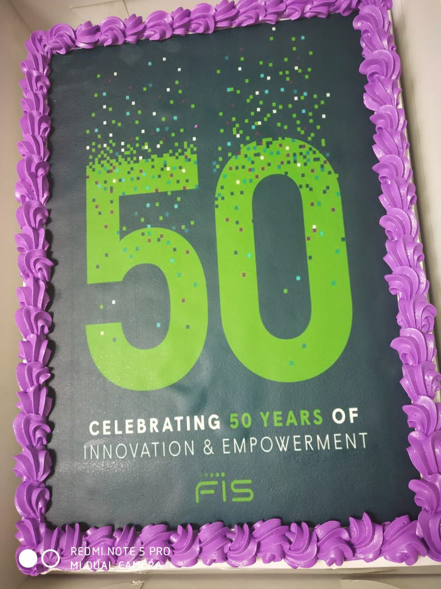 urvi85's tweet photo. Celebrating 50 years of Innovation & Empowerment #fisisgold @FISGlobal @MarianneB_FIS @Gary_Norcross @niecyw1 @BruceLowthers @IsaNaidoo #Pune #FISProud https://t.co/7jvHDkeVka