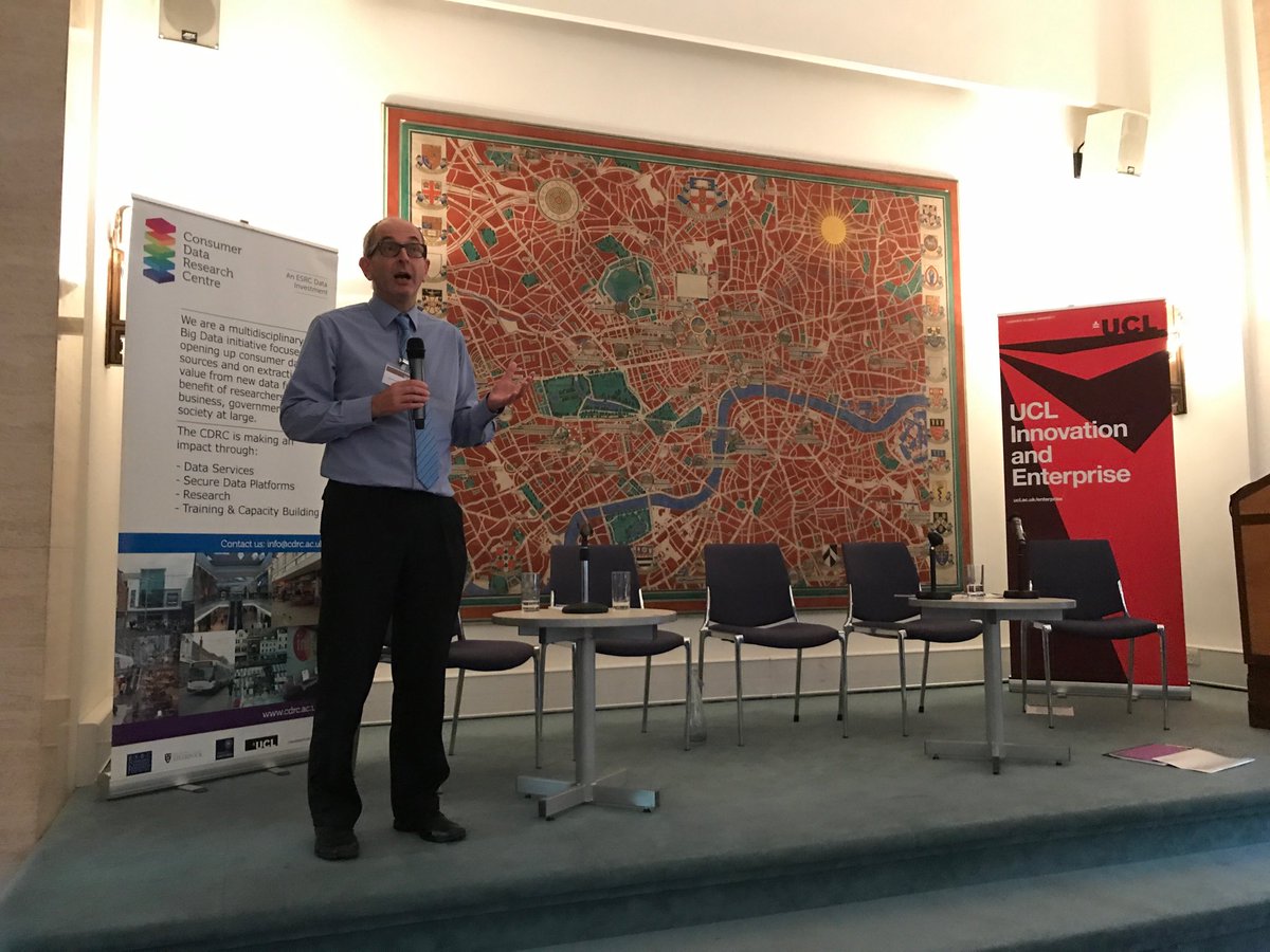 MattheHopkinson's tweet image. Concluding remarks from Prof Paul Longley of ⁦@ucl⁩ #DataImpact ⁦@CDRC_UK⁩ Check out the amazing hand painted map behind Paul
