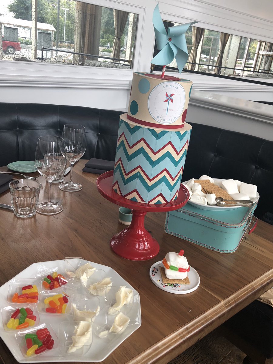 Yesterday happened to be an unbirthday for our Charm guests, so we hosted a little celebration @stceciliaatl complete with proper introductions, handshakes and unbirthday cake! It’s been three years since guests were only girls. Ironically, our waitlist is all boys! #etiquette