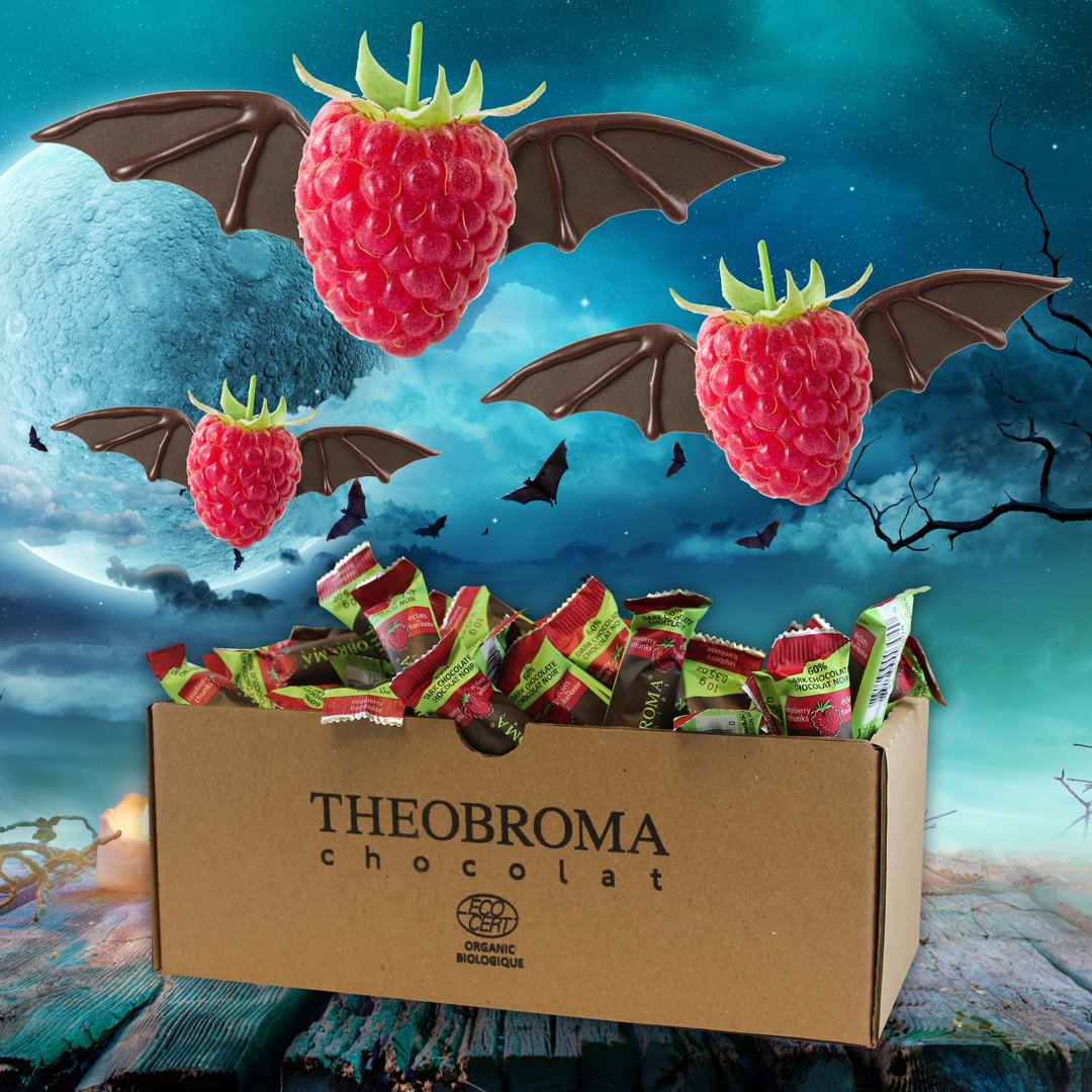 Our raspberries dressed up in dark #chocolate early for #Halloween! Get your box of 75 mini sticks and save 30% before October 31st. 
Use code Oct2018 to save on dark chocolate or dark chocolate raspberry. bit.ly/2C7pDtr 
#veganchocolate #glutenfree #vegetarian