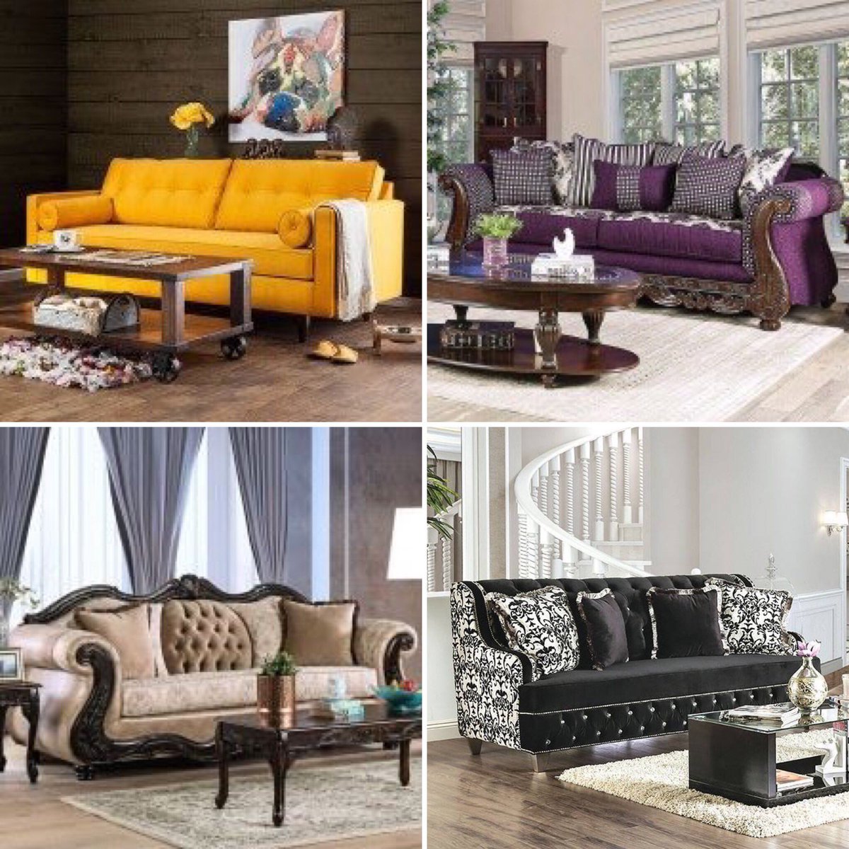 Who says your furniture has to be boring? Add color and character to your living room with these statement pieces from Furniture of America. Step outside of the box and live BOLD on this #WILDWEDNESDAY !!! 
#downtownvicksburg #shoplocal #buylocal #liveBOLD #interiordesign