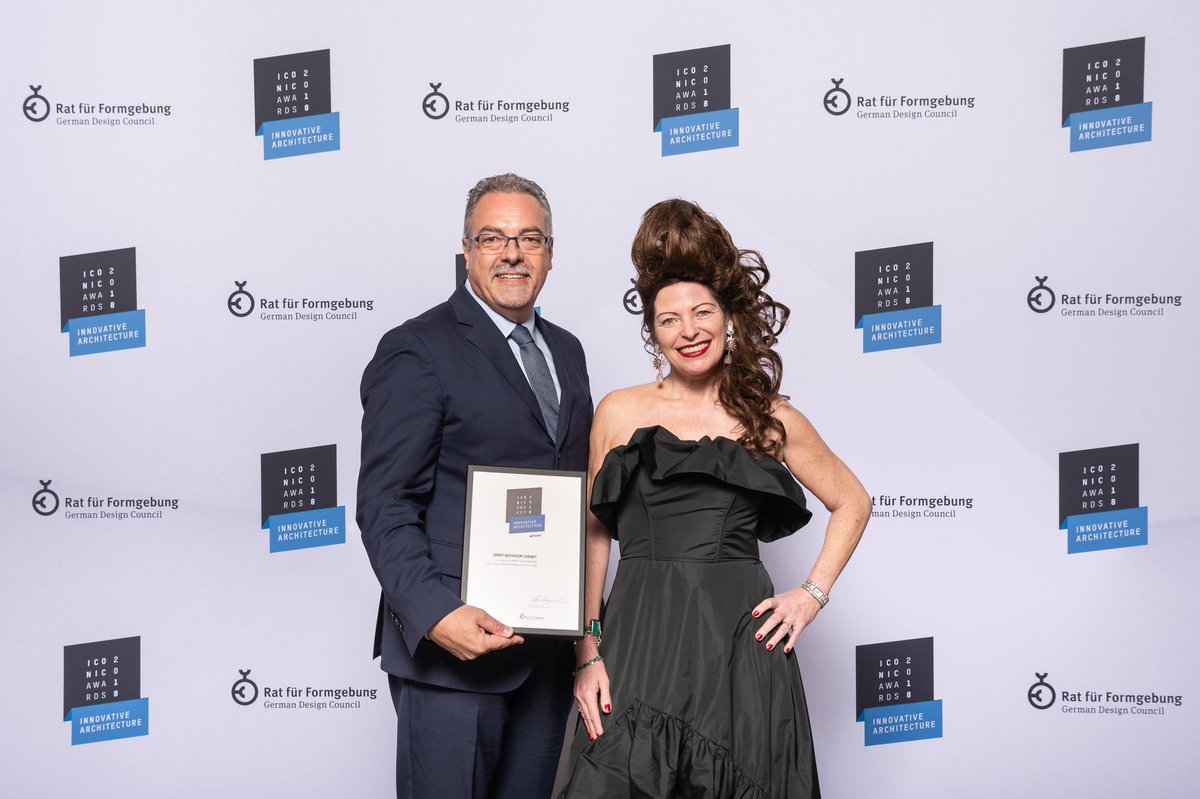 AXENT_Wisdom's tweet photo. We are SO honored to receive the ICONIC AWARD for our XT-Cabinet Smart Mirror! Kudos to our amazing engineering and design team for this tremendous recognition. 

https://t.co/En15Nrg9Fu https://t.co/lGjXtAiZ66