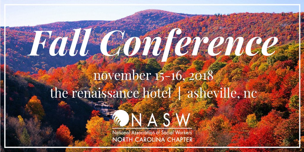NASWNC's tweet photo. Looking for 13 hours of CE in the beautiful mountains of #NorthCarolina? Join us in #Asheville Nov 15-16! Check out our #BurnOut prevention track. https://t.co/OchkV0lRgO #socialwork #socialworker #selfcare https://t.co/GZ8V9WC9TV