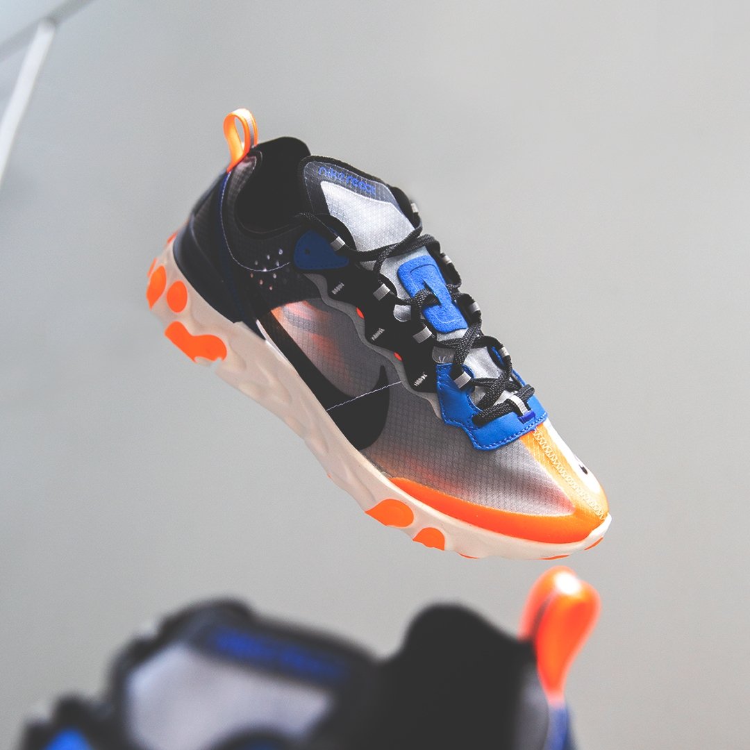 Footpatrol_ldn's tweet photo. Nike React Element 87 | Launching online Thursday 11th October (available online at 8AM BST). Sizes range from UK6 - UK12 (including half sizes), priced at £135. #Nike #elementreact87 https://t.co/1jHV4xIQck