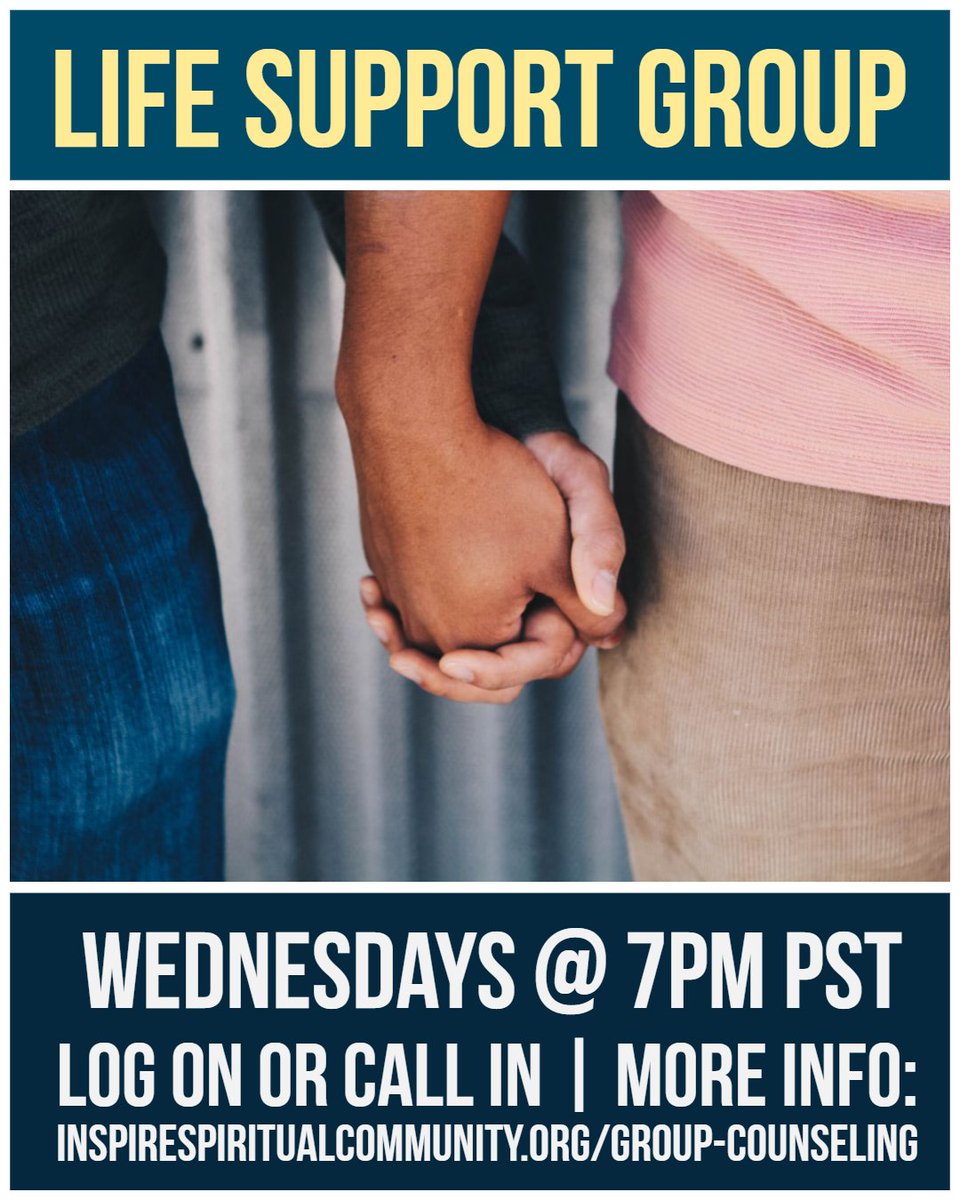 IN_SpiredSpirit's tweet photo. Tonight, join us for Inspire's Life Support Group. This is for ANYONE in need of serious support or moving through a challenging time. All meetings are held online in a secure/private online meeting, Wednesdays at 7 PM PST. Call in or log on. More info: https://t.co/P4PdHKTrSi https://t.co/HAGo6LlDd2