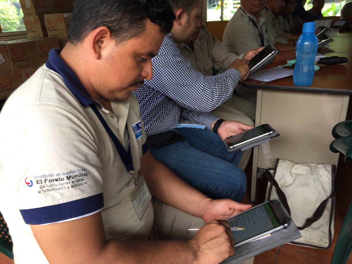 RebeccaFirthy's tweet photo. Training malaria spray teams in Guatemala to monitor their spraying with @OpenDataKit and #OpenMapKit. Never a dull day @hotosm! https://t.co/0tYnZXLkBw
