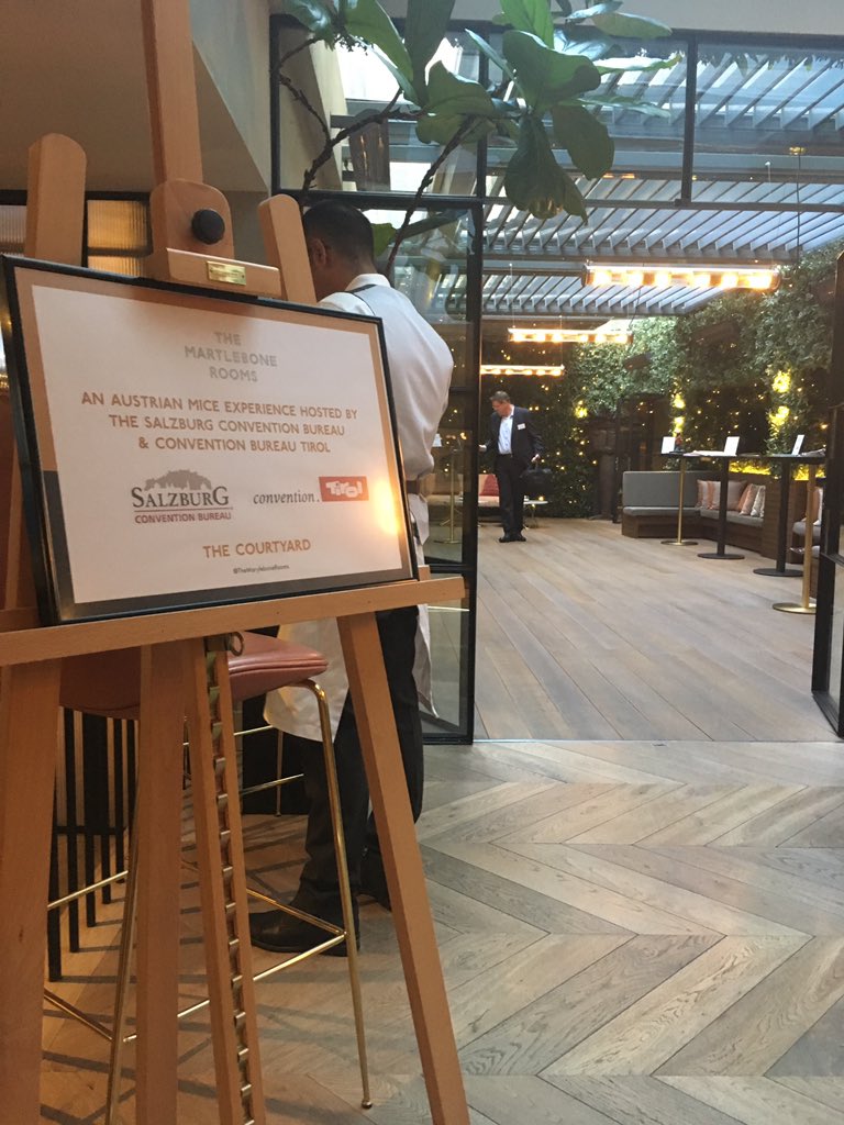 We are ready at the @HotelMarylebone for a beautiful evening dinner and networking event for <a href="/salzburgcb/">Salzburg Convention</a> and <a href="/tirol/">tirol</a> #morethanmeetings #mice