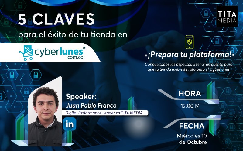camcoelectronic's tweet photo. En contados minutos estaremos al aire en nuestro #eForoCCCE, con Juan Pablo Franco de @MediaTita , en el que nos compartirá las 5 claves para  preparar y optimizar nuestras plataformas en @Cyberlunesco . 

Sigue este enlace y participa: https://t.co/gqB4h9JZAo https://t.co/8kU84K2c3K