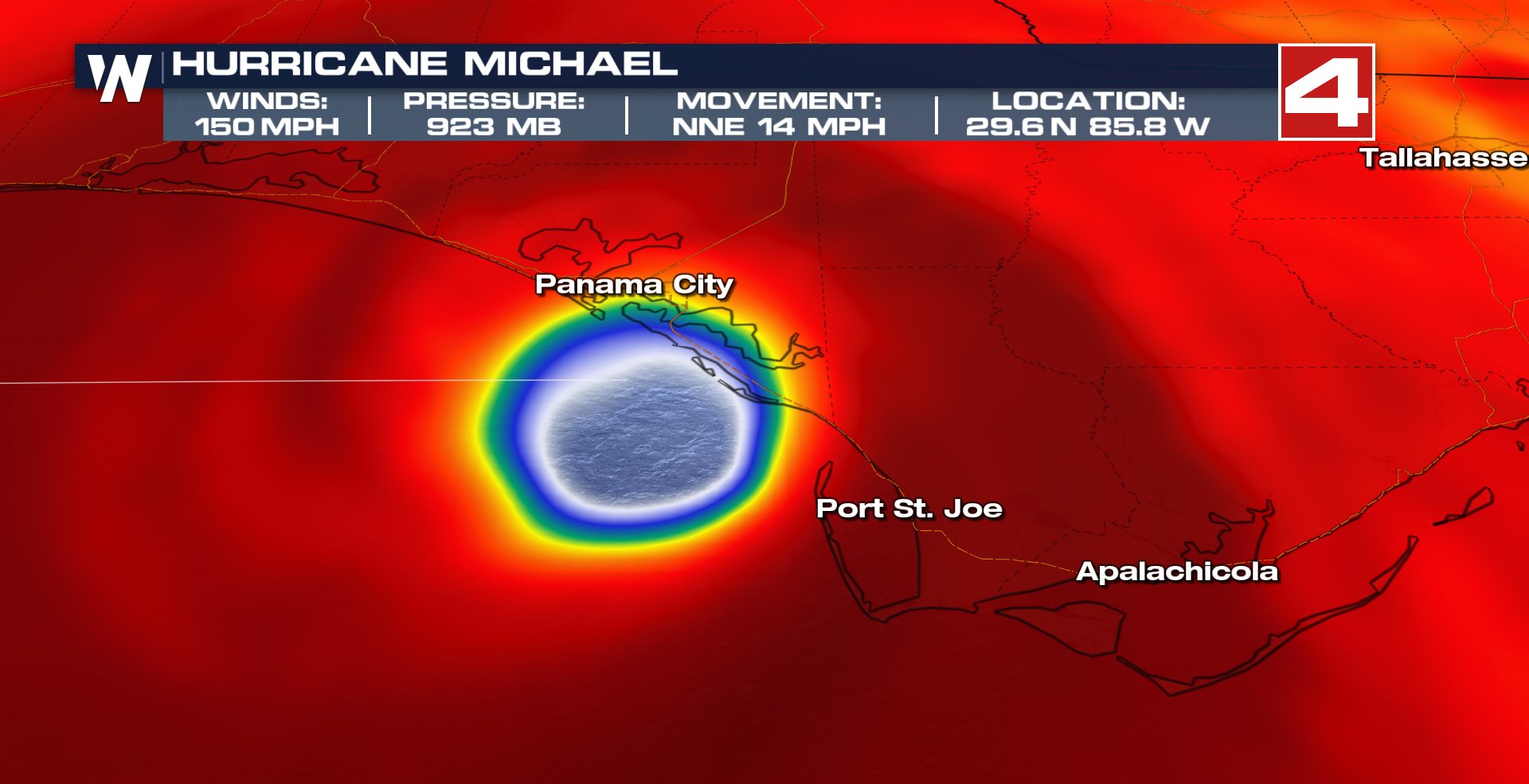 WeatherNation on Twitter: "BREAKING: The eyewall of #Hurricane Michael 