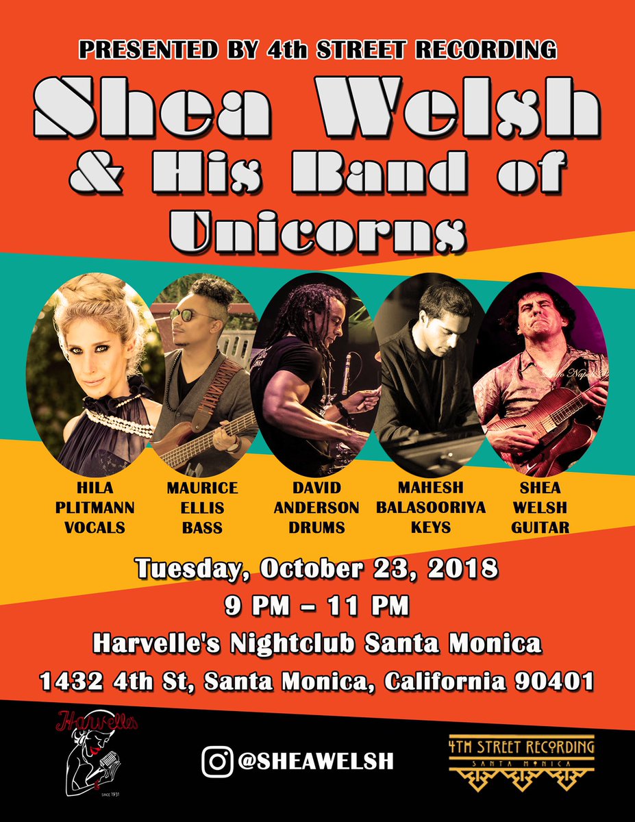 Mark your calendars! You will hear us rock out more than usual!
🌿🦄🌿🦄🌿🦄🌿🦄🌿🦄🌿🦄🌿🦄🌿
#harvelles #santamonica #4thstreetrecording #unicorn #livemusic #sheathoven