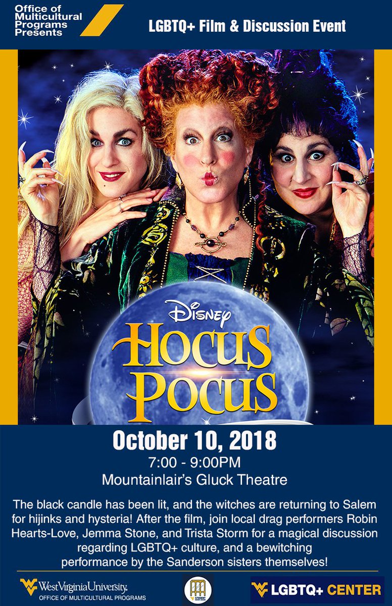 WVMulticultural's tweet image. Tonight @7pm in @Mountainlair Gluck Theatre - Hocus Pocus! @WVUTheatreDance @WVUBraxtonTower @WVUCCA @WVUMUN @wvuhsa @wvuLibraries @wvufreefood @DailyAthenaeum @PierpontWVU @CollegeParkWVU @WVUEberly @CulturasWVU @WVUGradEd @wvuabroad @wvuarboretum @MainstageWV @TrueColorsWVU