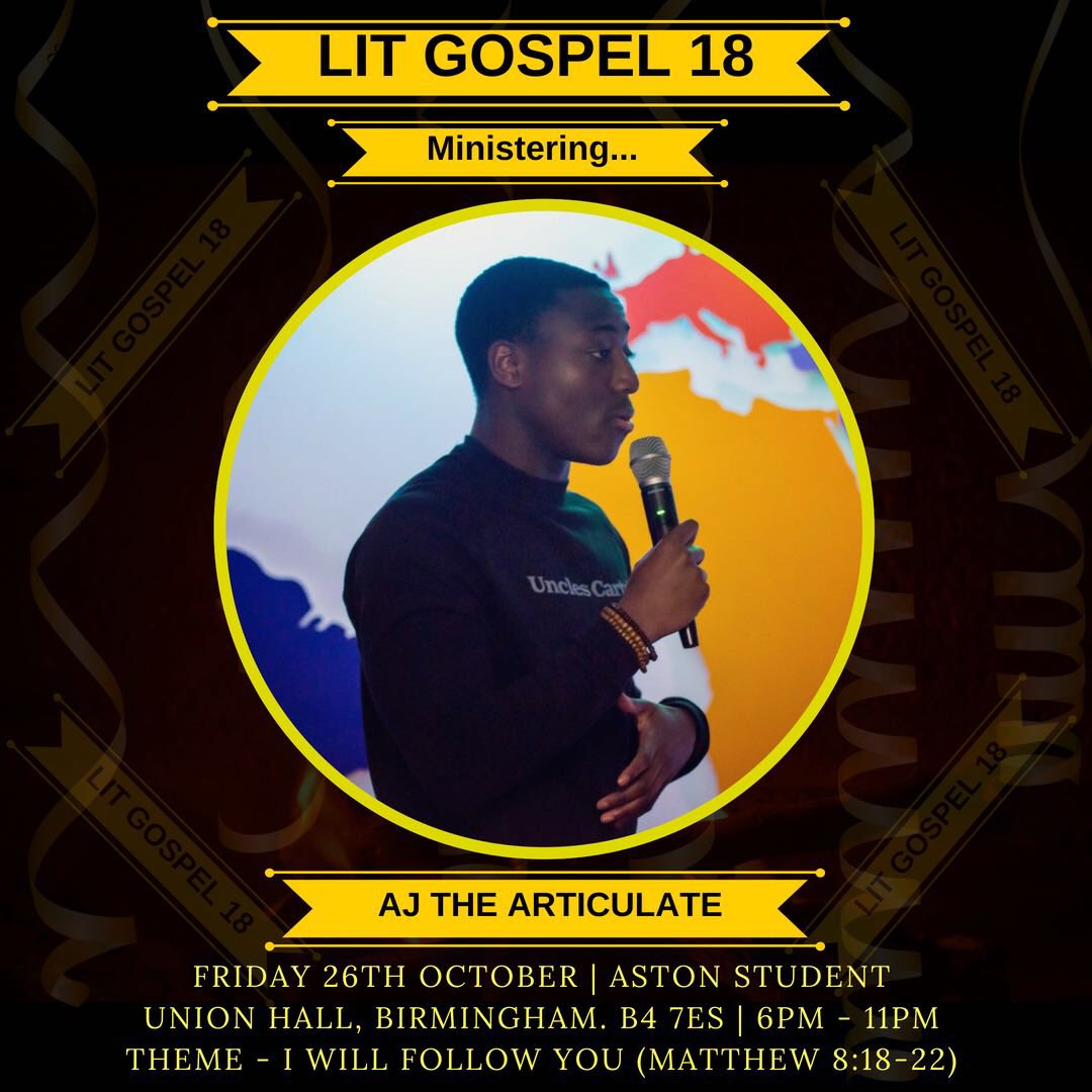CACEmpYouth_gt's tweet photo. We are so excited to see AJ The Articulate ministering at LITGOSPEL18!๐๐
Get your tickets now: https://t.co/trTV9x7N5J
#LITGOSPEL18 #CACEY https://t.co/R3Dg31Rrum