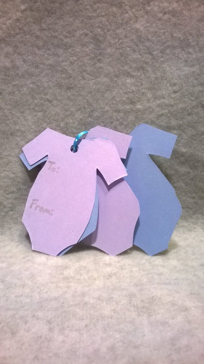 KingdomShop7's tweet photo. Handmade, hand cut Baby onsie gift tags, set of four, two lavendar, 2 baby blue measures@ 3x3 1/4" + free shipping https://t.co/HxhfcPjeRo #EpicOnEtsy #craftychaching #CraftShout #HandCut https://t.co/7sREKqvEBb