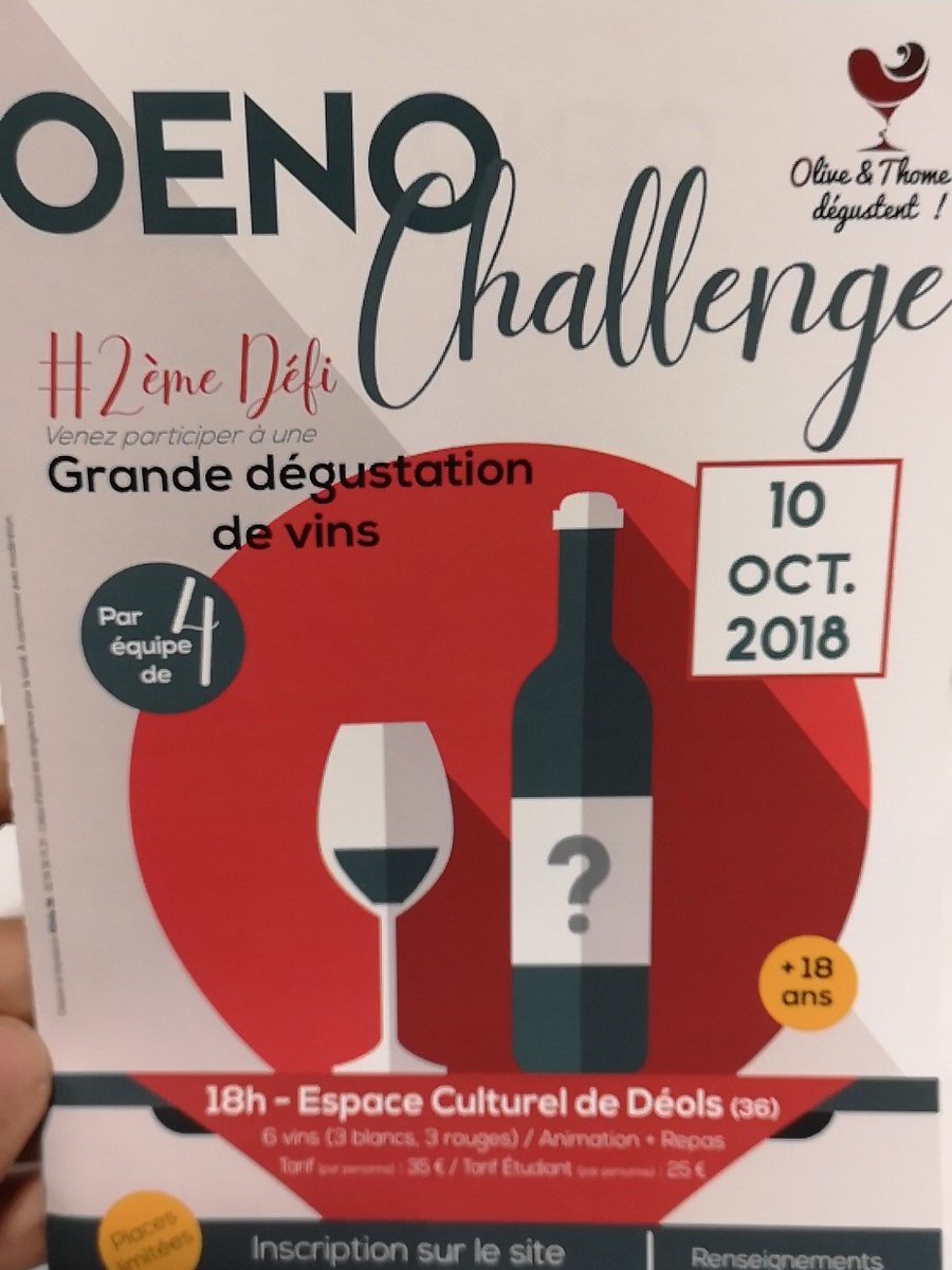 WEvolution20's tweet photo. Participation à l'oenochallenge organisé par @OliveEtThome avec les membres du Club Affaires de Châteauroux.
Dégustation de vin à l'aveugle, une expérience grandiose pour re-découvrir ses sens 🍷😎
#vin #chateauroux #degustation https://t.co/bJorxFJlDe