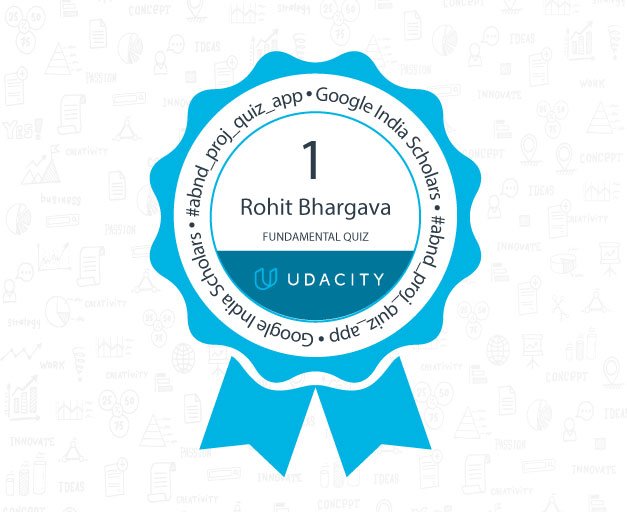 Shubham6059's tweet photo. Results of the Fundamental Quiz and the QuizApp Questions Collection is here. 😎
Congratulations to the all winners. 🎉🎊
Keep up the good work!
@akshtjn @UdacityINDIA @GoogleIndia
#GoogleUdacityIndiaScholars
#StayUdacious
#UdacitySlackMod https://t.co/QPw8WcawPq