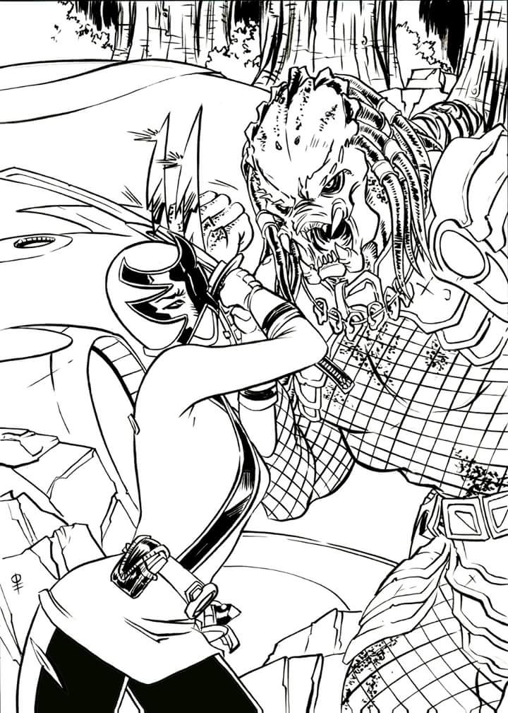 rudetoonsart's tweet photo. #predator Vs #pinkpowerranger that's the #powerrangerssamurai pink ranger #ukartist #rudetoons #comicart #comics #monster #ink #brushpen #sketch #doodle #fantasy #mmpr #greenranger #redranger #prsamurai #aliens #toon #scifi #draw #makeart https://t.co/HOTAGl8o6e