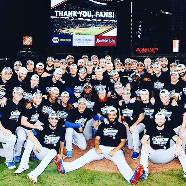 realnedcolletti's tweet photo. Only 2 more on-field team pictures to go! We preview and review @dodgers today with @RogginAndRodney on @AM570LASports. The Game 1 ball will be in Clayton’s locker; the NLCS beckons. Will discuss it all at 130 as we start the countdown to Game 1. #dodgers #exciting #classicbound https://t.co/1ZA9v6LL3H