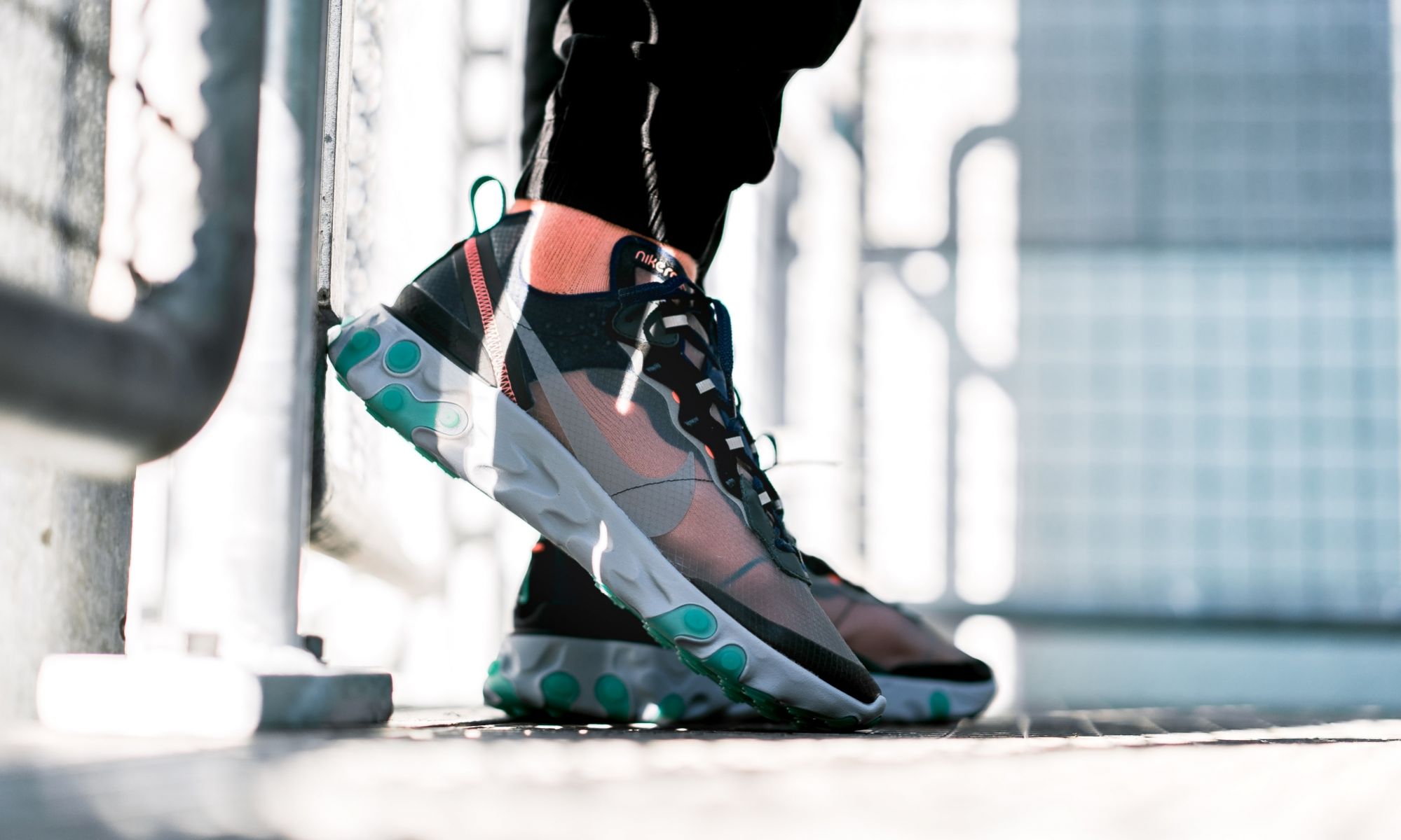 Nike react element 87 neptune green on feet discount
