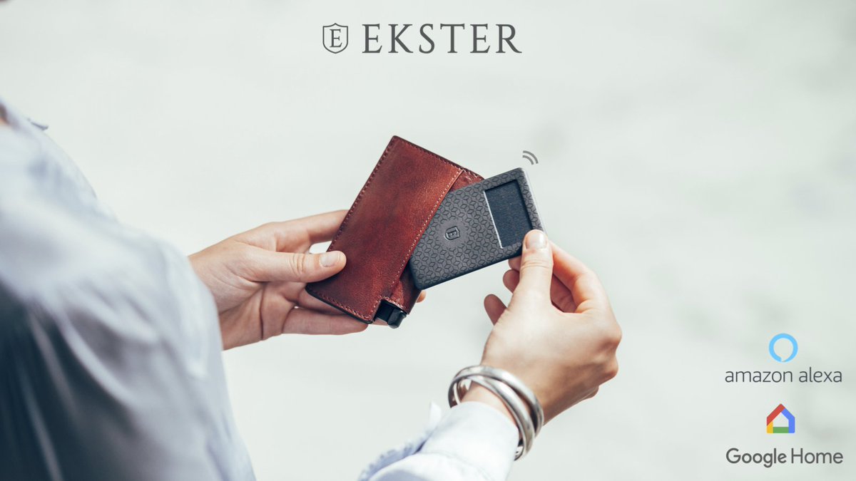 eksterwallets's tweet photo. Now Live on Kickstarter: Ekster® 3.0 - The World's First Voice-Activated Smart Wallet • Click here for up to 60% off: https://t.co/QbAhT58kwY …

✔ Compatible with Alexa &amp; Google Assistant
✔ Worldwide Traceability
✔ Quickest Card Access
✔ Premium leather
✔ RFID Blocking https://t.co/cvN5Illf61