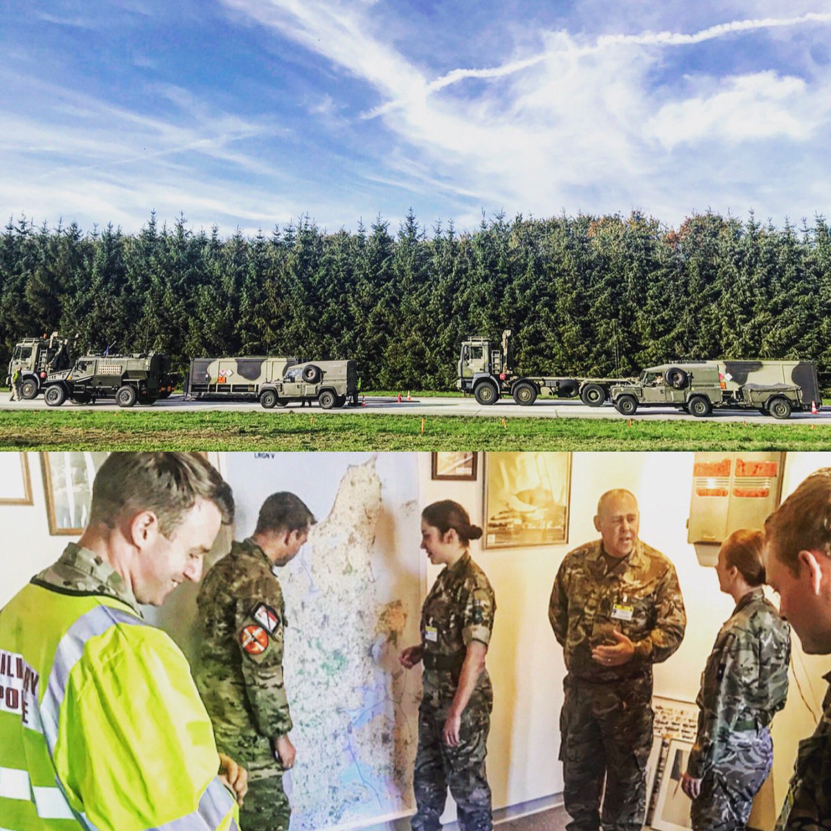 104Bde's tweet photo. @1UKDivision @forsvaretdk @Force_Troops @1UKDivision #MakingOperationsHappen #British #NightandDay #24\7 #WeAreNATO #TridentJuncture18 #TJ18 #RLC #Logistics #MiltaryPolice #MovCon #Drivers #Planning #Enabling #Multinational ๐ฉ๐ฐ๐ณ๐ด๐ธ๐ช๐ณ๐ฑ๐ฌ๐ง #NATO https://t.co/eAQuldN1NF