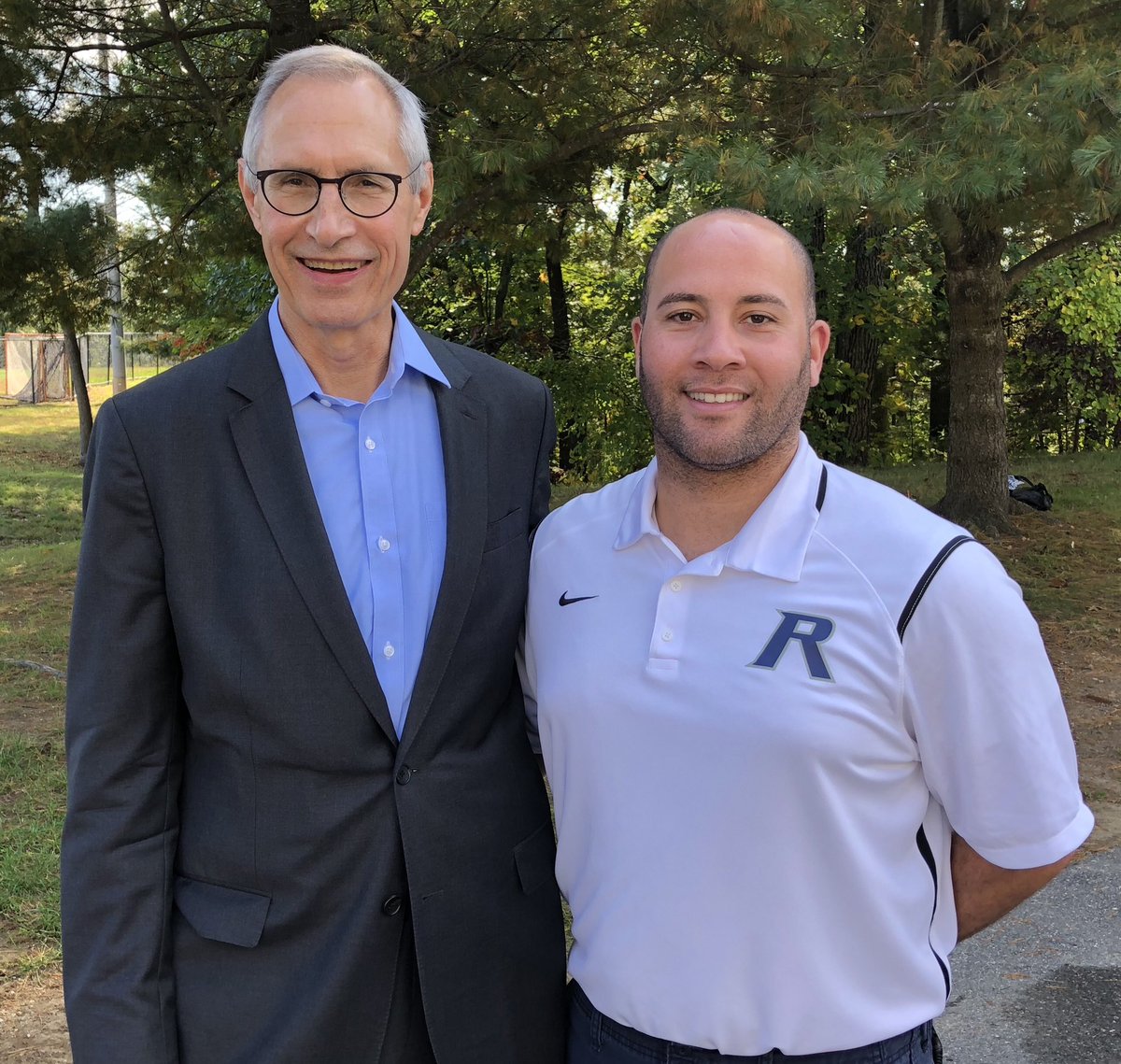 RivierRaiders's tweet photo. Here are some more sights from today’s groundbreaking! Thank you to #theGNAC commissioner Joe Walsh and Mayor of Nashua - @JimDonchess for attending! @RivUniversity https://t.co/holn9lFP0Y
