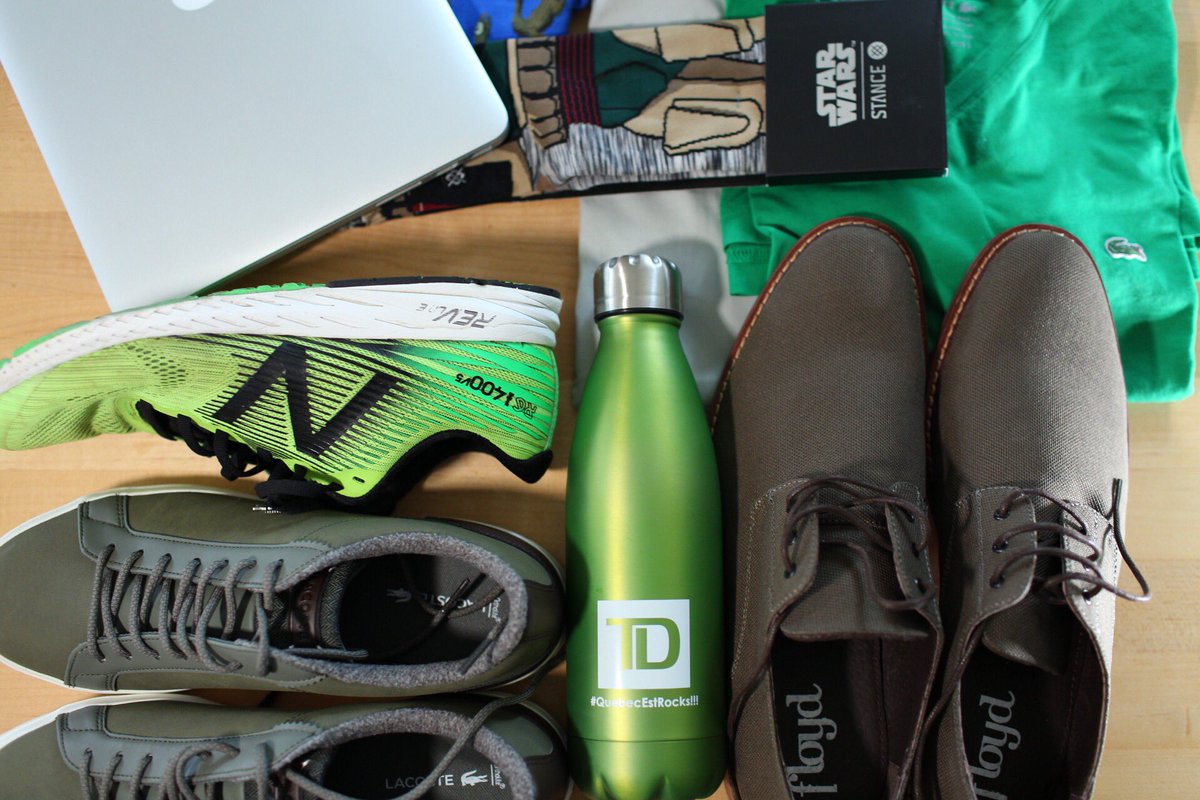 CVignola_TD's tweet photo. 2 jours, 3 paires de chaussures... ready for #FutureReady #TD #Summit #green #Quebec #QuebecEstRocks!!! @DenisDrolet_TD @AndrewP_TD @SylvieDemers_TD @mazenellaz_TD @MPFortin_td https://t.co/gE7ZWmcnii