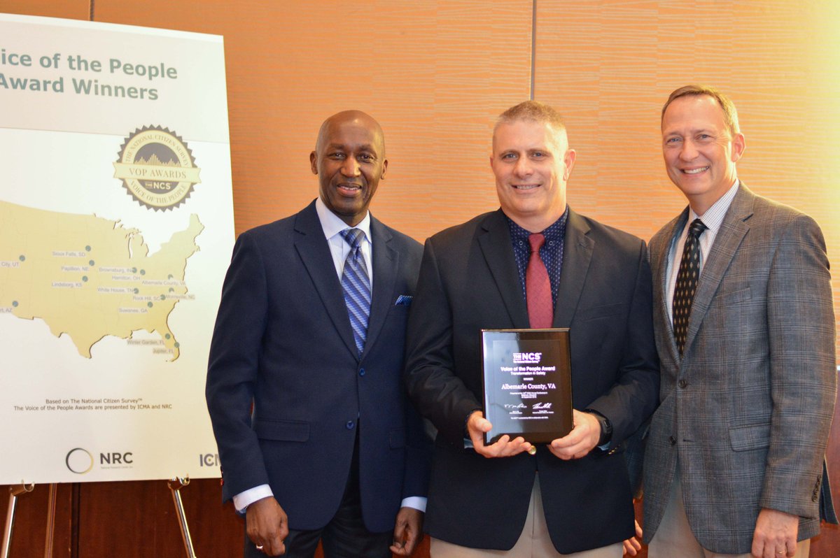 Congratulations <a href="/AlbemarleCounty/">County of Albemarle</a> for winning the Voice of the People Award for Transformation in Safety! #VOPAwards: n-r-c.com/celebrating-te…  <a href="/ICMA/">ICMA</a>