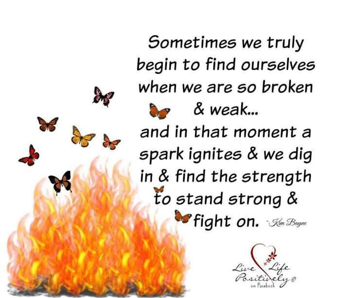 GenaMSwarrior's tweet photo. Sometimes we truly begin to find ourselves when we are so broken & weak...
and in that moment a spark ignites & we dig in & find the strength to stand strong & fight on. π§‘ #MSStrong #MSFighter #MSWarrior #MSBrave #CureMultipleSclerosis https://t.co/WkZM6EKH7V