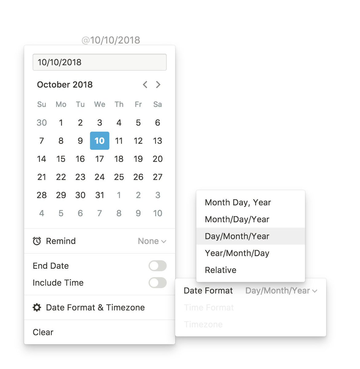 day month year format