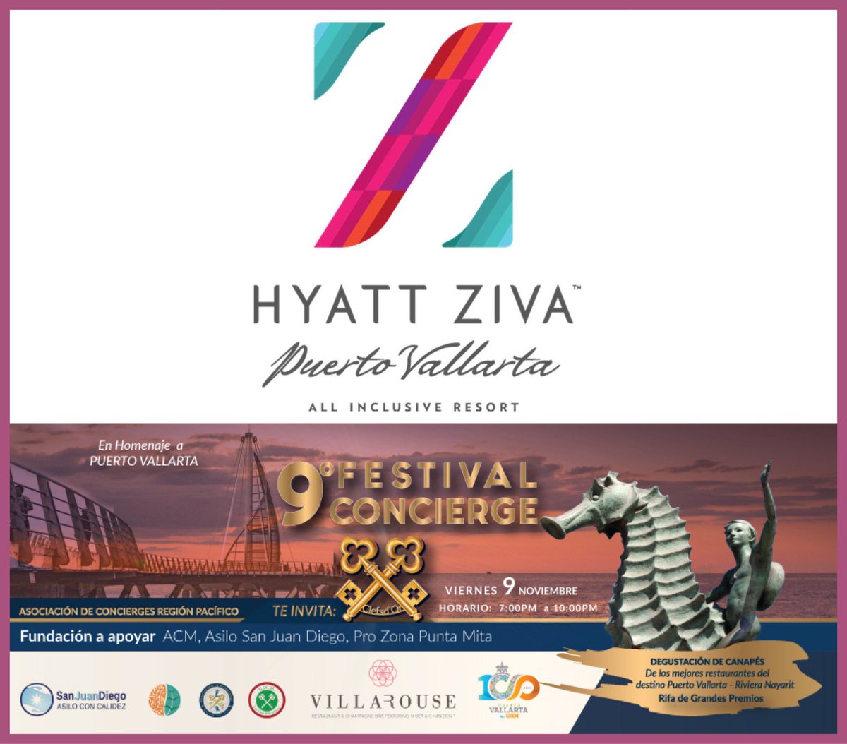 ACM_RP's tweet photo. HYATT ZIVA nos tiene grandes sorpresas para la Gran Rifa en este 9no Festival Concierge.  Hyatt Ziva Puerto Vallarta 
#FestivalConcierge #FC2018 #ACMRP #YourKeytoEverything #YourKeytoMexico #HomenajeaVallarta #AsiloSanJuanDiego #PuertoVallartaRivieraNayarit https://t.co/okfudG0ZDr
