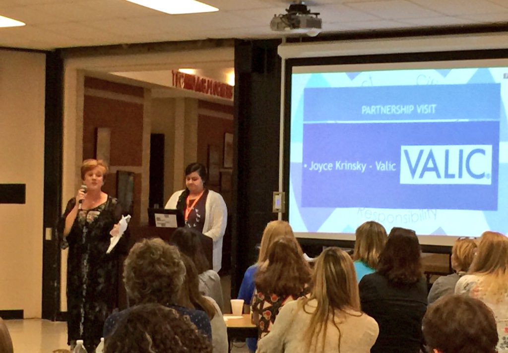 mgarnerwbms's tweet photo. Thank you, Joyce from Valic for supporting our financial wellness during our RFF day. Congratulations to Mrs. Carter for winning the wireless earbuds! #planstrong https://t.co/8xNldT4xYM