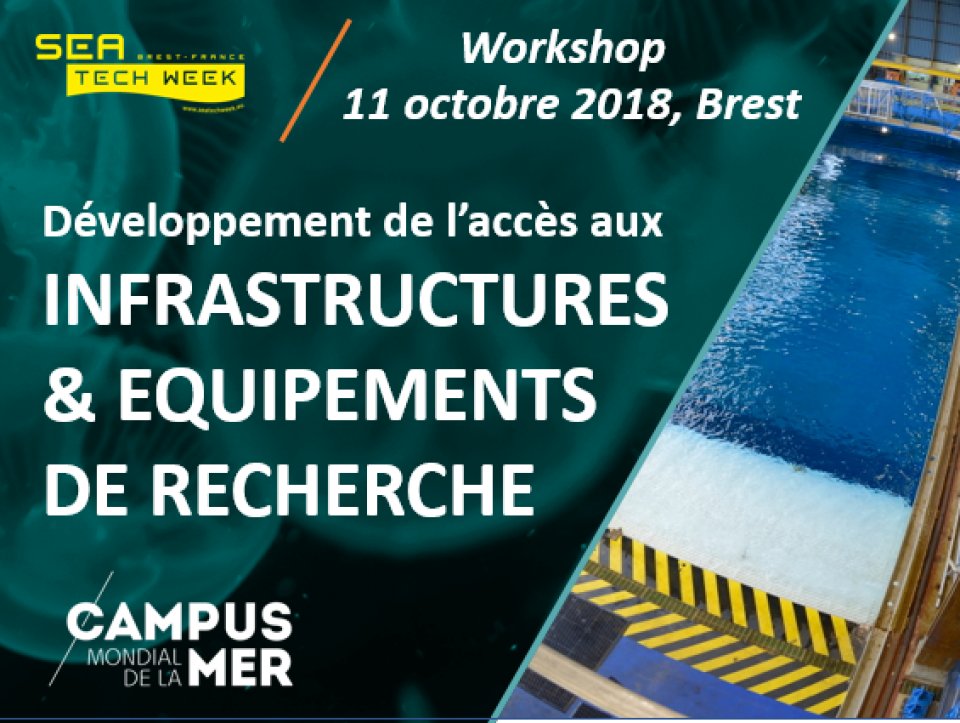 CampusMer's tweet photo. 🌊 [#SeaTech2018] RDV demain à 9h30 salle 8, session dédiée au développement de l'accès aux infrastructures de recherche et équipements du @CampusMer. Au programme : témoignages et table-ronde ! #recherche #innovation https://t.co/CqqDVxBB3X